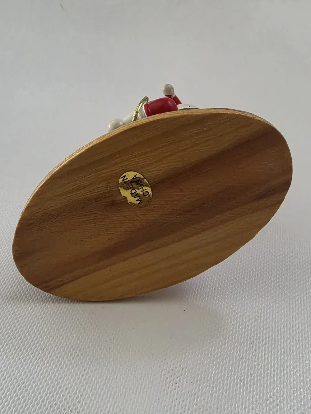 Vintage Style Santa Painting Christmas Tree Wooden Ornament Holiday Decor
